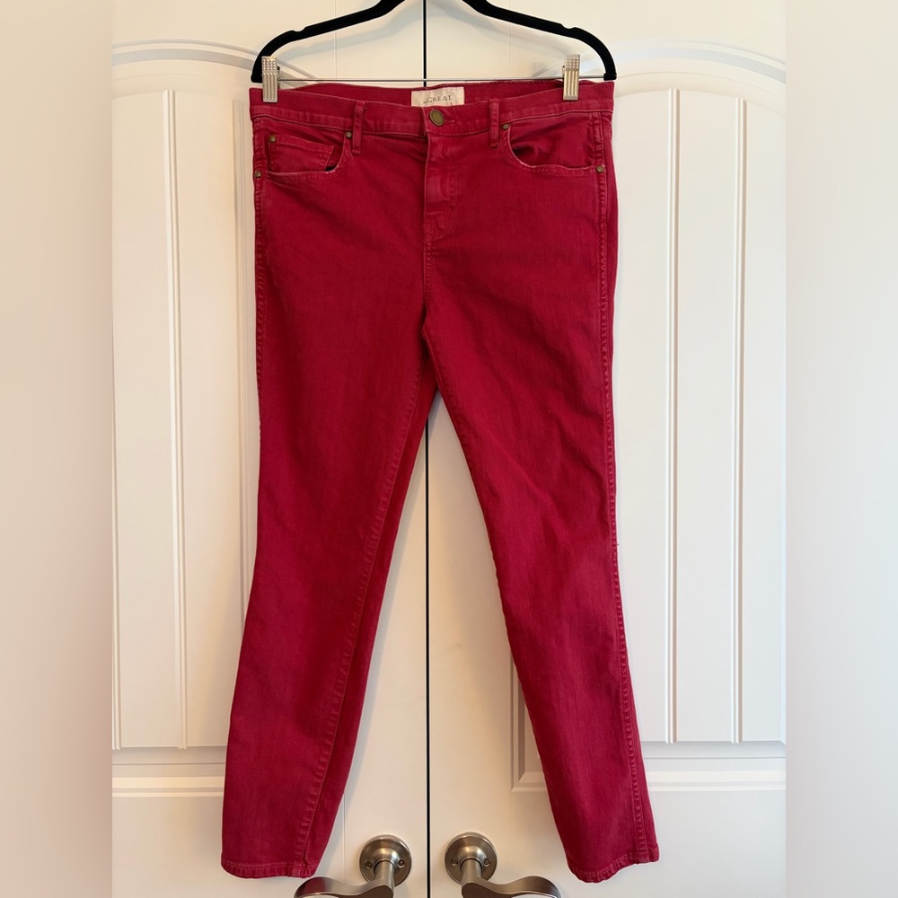 The‎ Great Women's Almost Skinny Brick Red Ankle Jeans Size 29